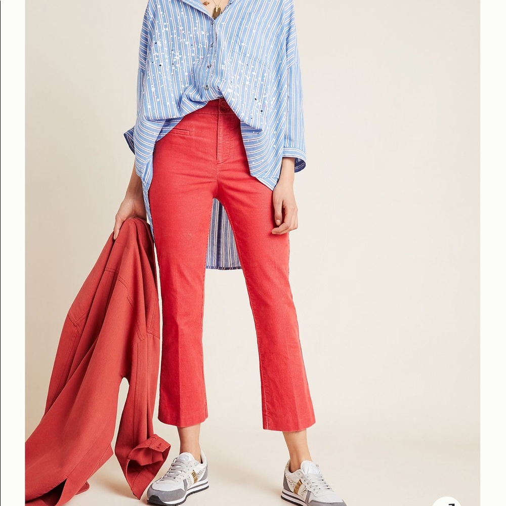 The Essential Corduroy Cropped Flare Trousers
